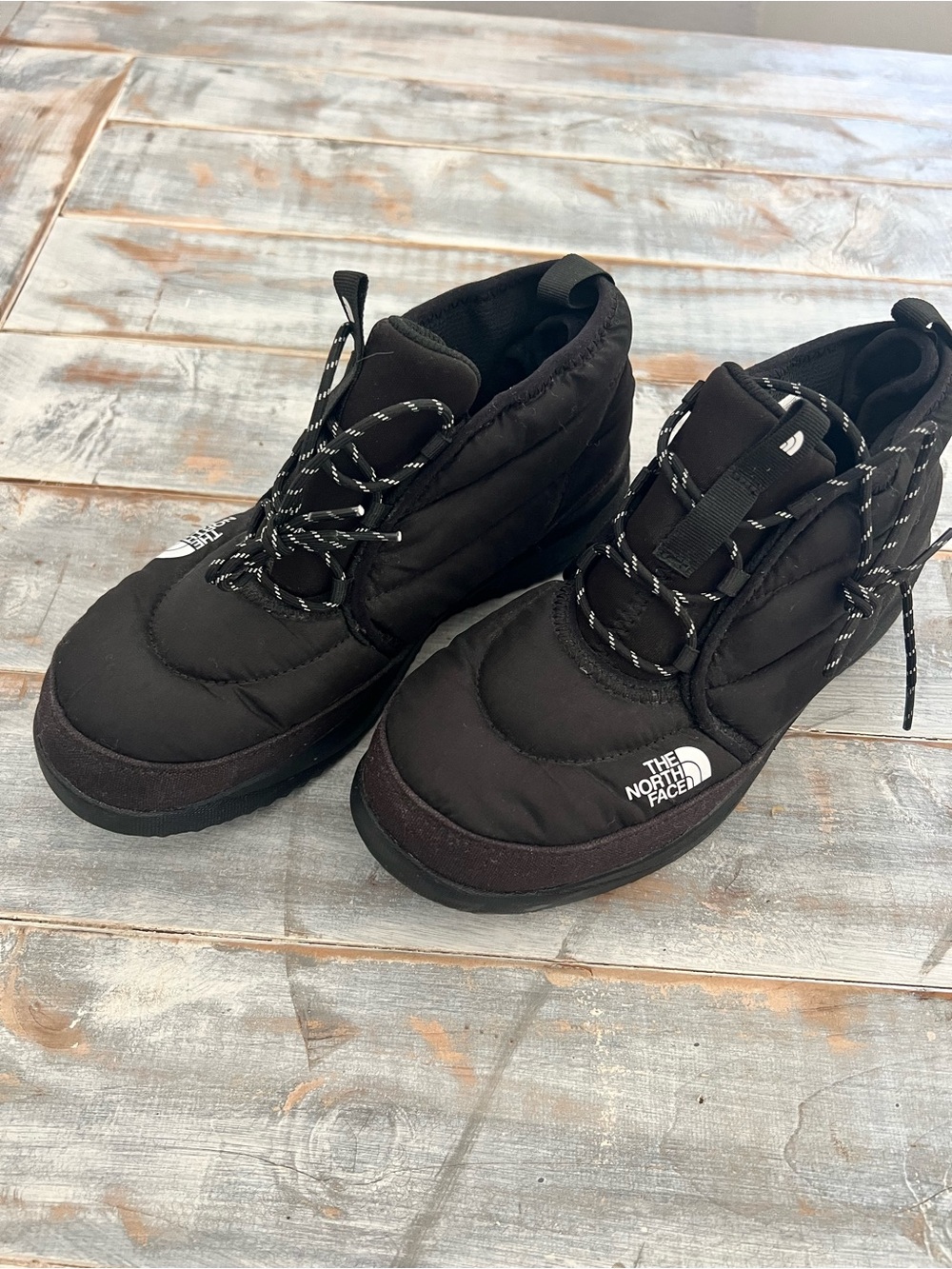 The North Face Black Insulated Mid-Top Winter Shoes